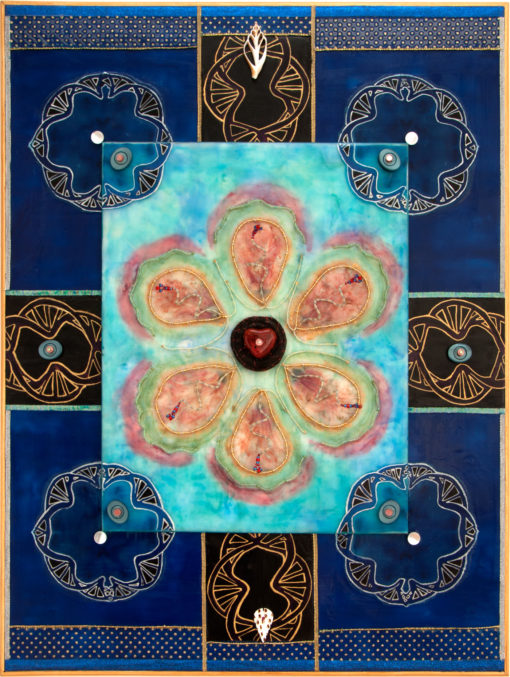 Encaustic and Mixed Media - Life Spirals - at DebbieMathewArt.com