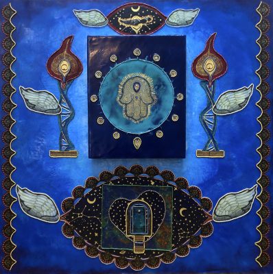 Wisdom Path (with Hasma hand at center) at DebbieMathewArt.com